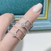 Cluster Rings Luxury Elegant Brazil Initial Stackable Rings for Women Wedding CZ Finger Rings adjust Ring Bohemian Beach Jewelry J2006 G230228