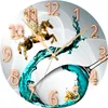 壁の時計ファッションウォッチリビングルーム家庭用壁時計ミュートクリエイティブクォーツクロックベッドルームクロック装飾ノーホールハンギングウォッチハンギング230301