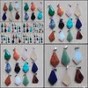 car dvr Charms Natural Stone Arrow Shape Pendants For Diy Jewelry Making Wholesale Drop Delivery Findings Components Dhkzt