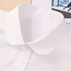 Bow Ties Cotton Fake Collar Blouse Women Vintage Shirt Detachable False Lapel Office Clothes Accessories