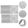 Table Tissu Carrelage Autocollant Décoratif Stickers Muraux Auto Gris Décoration Pvc Imitation Stickers Meubles Faux Papier Peint Décor Mural Diy