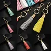 Keychains Fashion Women Faux Leather Long Tassel Key Chain Handtas Backpack Schoudertas Paarring Ring Hangende accessoires TRINKET Geschenk