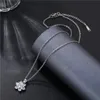 Pendant Necklaces Jewelry Sumptuous Titanium Steel Flower Small Snowflake Zircon Clavicle Choker Party Trendy Statement For Girls