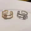 Cluster Rings Luxury Elegant Brasile Anelli impilabili iniziali per le donne Wedding AAA CZ Finger Adjust Round Ring Beach Jewelry j2130 G230228