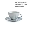 Cups Saucers Japanse creatieve koffiekop en schotel keramische vintage cappuccino theeset keuken servies