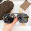 Falconer Zwart/Geel Vierkante Zonnebril voor Mannen Mode Bril Ontwerpers Zonnebril occhiali da sole Sunnies UV400 Eyewear met doos