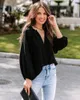 Blusas de mujer elegante satén manga larga mujer 2023 camisa de seda Vintage Casual suelta cuello en V camisas femeninas Tops