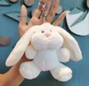 Llaveros de peluche de conejo rosa bonito INS, joyería, mochila, mochila, adorno, regalos para niños, alrededor de 15cm