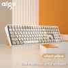 Клавиатуры AIGO A108 Gaming Teclado Mecnico 2 4G SEM FIO USB Tipo C COM прерыватель Azul 110 Chave Quente Troca Recarregvel Gamer TEC 230301