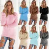 Suéteres de mujer otoño primavera cuello redondo suéter fino esponjoso mujer cobertura suelta suéter Casual sólido Jumper Hipster ClothingWome