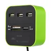 Hubs Erilles USB Hub Combo All in One 2.0 Micro SD SD High Speed ​​Card Reader 3 Poorten Adapter Connector voor tablet PC Computer laptop