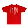 Mens Designers T-shirts poly coton Imprimé Mode Femmes T-shirt Rouge Top Col Ras Du Cou Coton T-shirts Décontractés À Manches Courtes De Luxe Hip Hop Streetwear TShirts bande t-shirts S-2XL