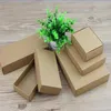 Present Wrap 10st/Lot 10 Storlekar Kraft Black White Paper Box Blank Paper Presentförpackning Box Kartong med lock Gift Stora kartonglådor 230301