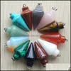 CAR DVR CHARMS Mixed PenDum Stone Circar Cone Pendants For Jewelry Making Hangings Fashion Partihandel Drop Leverans Fynd Components DHXR9