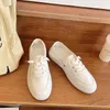 Dress Shoes 2022 Spring Fashion Flat Shoes Lace-up Shallow Mouth Comfortable All-match Casual Ladies Round Toe Solid Color Flat Shoes L230302