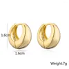 Brincos de argolas textura de metal de brinco pequeno e dourado 18 K Gold Bated for Women 2023 Light Luxury Party Jewelry Accessori