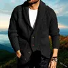 Designer Sweater Lange mouw Solid Color V Neck Men Cardigan enkele borsten knop Winter Herfstkleding Pullover Jackets