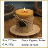 Candle Decor Form duftende große Stumpenkerzen für Zuhause, dekorative grünbraune, rauchfreie, aromatische Duftkerze