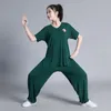 Ethnische Kleidung Chinesischer Stil Tai Chi Anzug Männer Frauen Frühling Sommer Leistung Mittleres Alter Alte Übung Kampfkunst Kleid UniformEthnische EtE