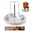 Dinnerware Sets BBQ Shelf Holder Gridiron Grill Barbecue Rack Stainless Steel Roast Chicken Baked Tray Outdoor Camping Tools