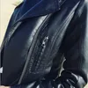 Vestes pour femmes en cuir pu manteau court pour femme slim version coréenne col montant montre mince veste top 230302
