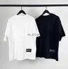 T-shirts pour hommes bien à manches courtes INS marque de mode WE11 décontracté OS lâche automne épaule hommes et femmes t-shirt noir T230302