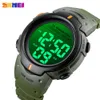 Начатые часы Skmei Sport Outdoor Watch Mens Digital 100m водонепроницаемые запястья часы мужчины 2 времен
