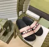Designer Pantoufles Diapositives en caoutchouc Sandale Blooms Vert Rouge Blanc Web Mode Hommes Femmes Chaussures Plage Tongs avec Boîte à Fleurs Topsportmarket Grande Taille 13 48''gg''