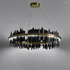 Kroonluchters moderne led kroonluchter voor woonkamer rond hangende lamp