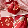 Scatole regalo con nastro di seta perlato Scatole per confezioni regalo Gem Tower Bronzing Candy Box Matrimonio Baby Shower Confezione regalo Scatole per imballaggio al cioccolato BH8385 TQQ