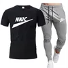 Masculino rastreio imprimindo 2 peças tops e shorts roupas esportivas de roupas esportivas