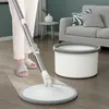 MOPS Rotation Flat Flat Lazy Mop Bucket Decontamination Separation Microfiber Rag Water Wash Self-Wring Dry Home Cleaning Tools 230302