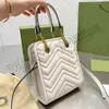 Designer Vrouwen Marmont Matelasse Mini Tas Luxe Ontwerpers Tassen Italië Merk Gewatteerde Nano Tote Schoudertas Handtas Lady Gedrukte Dubbele Bandjes Crossbody