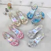 Sandales Enfants Sandales Princesse Filles Chaussures De Fête Paillettes Colorées Talons Hauts Chaussures Filles Sandales Peep Toe Été Enfants Chaussures CSH813 R230220