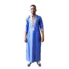 Ethnic Clothing Dashikiage Unisex Fashion Bazin Long Shirt African Embroidery Kaftan Dashiki With Pockets