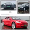 Odlewane modele samochodów 1 32 Tesla Model S Model 3 Model X Model samochodu ze stopu Diecast Metal Toy Vehicles Model samochodu Symulacja dźwięku i światła Zabawki dla dzieci GiftJ230228