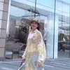 印象的な色のリボンワイドブリムハット女性ドームルーズストローハット夏の女性ビーチレイジーサンキャップ