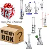 En stock Boîte aveugle Mystery Surprise Box Narguilé Bongs en verre Pipe à eau Accessoires pour fumer Dab Oil Rigs Perc Pecolators Meilleure qualité