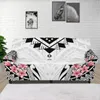 Chaise Couvre Canapé Prtoectector Polynésien Tribal Plumeria Polyester Couverture Moderne Pour Salon Extensible