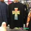 Herr t-shirts färgtryck Jesus är kung korsa t-shirt män kvinnor söndag service tee hög kvalitet hiphop kort ärm Jesus toppar t230302