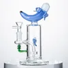 Unika bong bananform frukt glas bongs vattenpipa duschhuvud percolator 7 tum heigh vattenrör med 14 mm kvinnlig jiont 5mm tjocklek olje riggar dhl20094