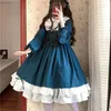 Casual Dresses Gothic Lolita Dress Victorian Medieval Women Princess Girl Cosplay Costume Harajuku Kvinnlig japansk T50