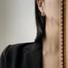 Серьги обруча круглые манжеты для женщин Минималистский геометрический винтажный панк пирсинг кольца корейские 2023 г. Модные металлические украшения оптом