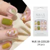 FALSE NAILS 24st Kort omgångar med design Artificial Fake Press On Manicure Tool Nail Art Tips7255316