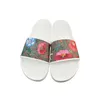 Designers sandals flat slippers flowers bee tiger Blooms Floral Brocade Gear Bottoms Flip Flops Striped slides sandal men women Wide Beach Shoes