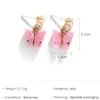 Stud Earrings Korean Creative Sweet Colorful Zircon Acrylic Butterfly For Women Statement Ear Jewelry Gifts