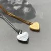 High end peach heart necklace Charming designer women's pendant gold jewelry gifts stainless steel factory wholesale