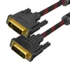 Câble DVI haute vitesse plaqué or prise mâle DVI vers DVI 24 1 fil tressé mâle 1080p pour LCD DVD HDTV XBOX connexion moniteur d'ordinateur 1.5M 3M 5M