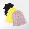 Skirts Baby Girls Layered Skirts Ball Gown 2022 Summer Autumn White Pink Black Yellow Long Skirt Girls for Kids Skirt Children Clothes T230301