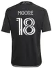 24 25 Nashville Soccer Jerseys Moore Mukhtar SC SC Football Shirt Sridridge Leal Zimmerman 2024 Man in Black Kit Boyd Shaffelburg sejdic maillot de futol men kids onform